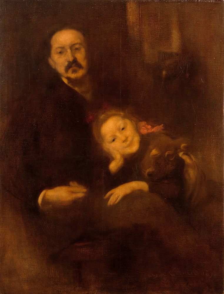 Gabriel Séailles con su hija.