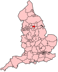 Wakefield Council on UK wide map EnglandWakefield.png