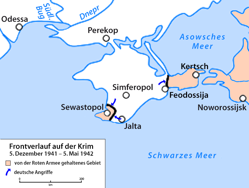 Оборона крыма в 1941 1942 карта