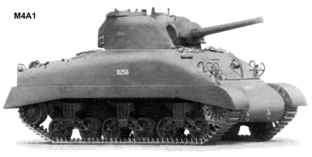 Animated GIF of Sherman Tank Variants