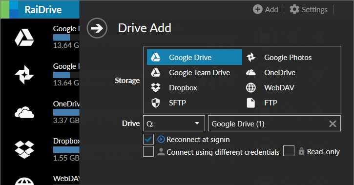 Google Drive - RaiDrive Document