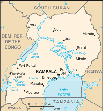 uganda-Térkép