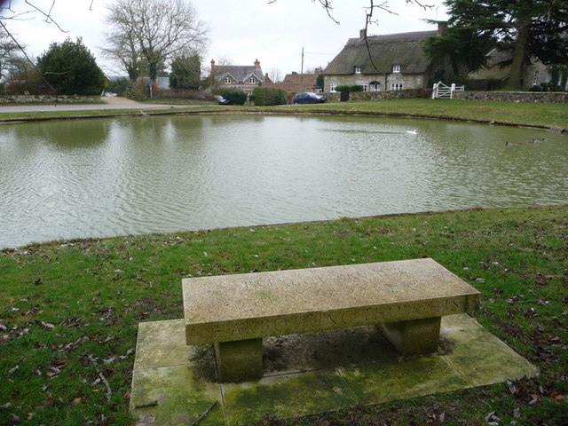 File:Ashmore, pondside seat - geograph.org.uk - 1142581.jpg