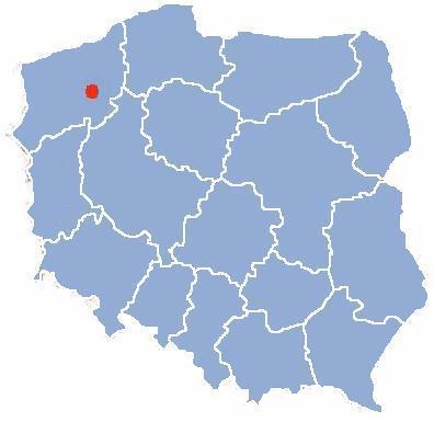 Location of Drawsko Pomorskie in Poland