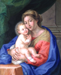 Madonna con Bambino, quadro realizzato dal pittore romano Giuseppe Pesce nel 1757