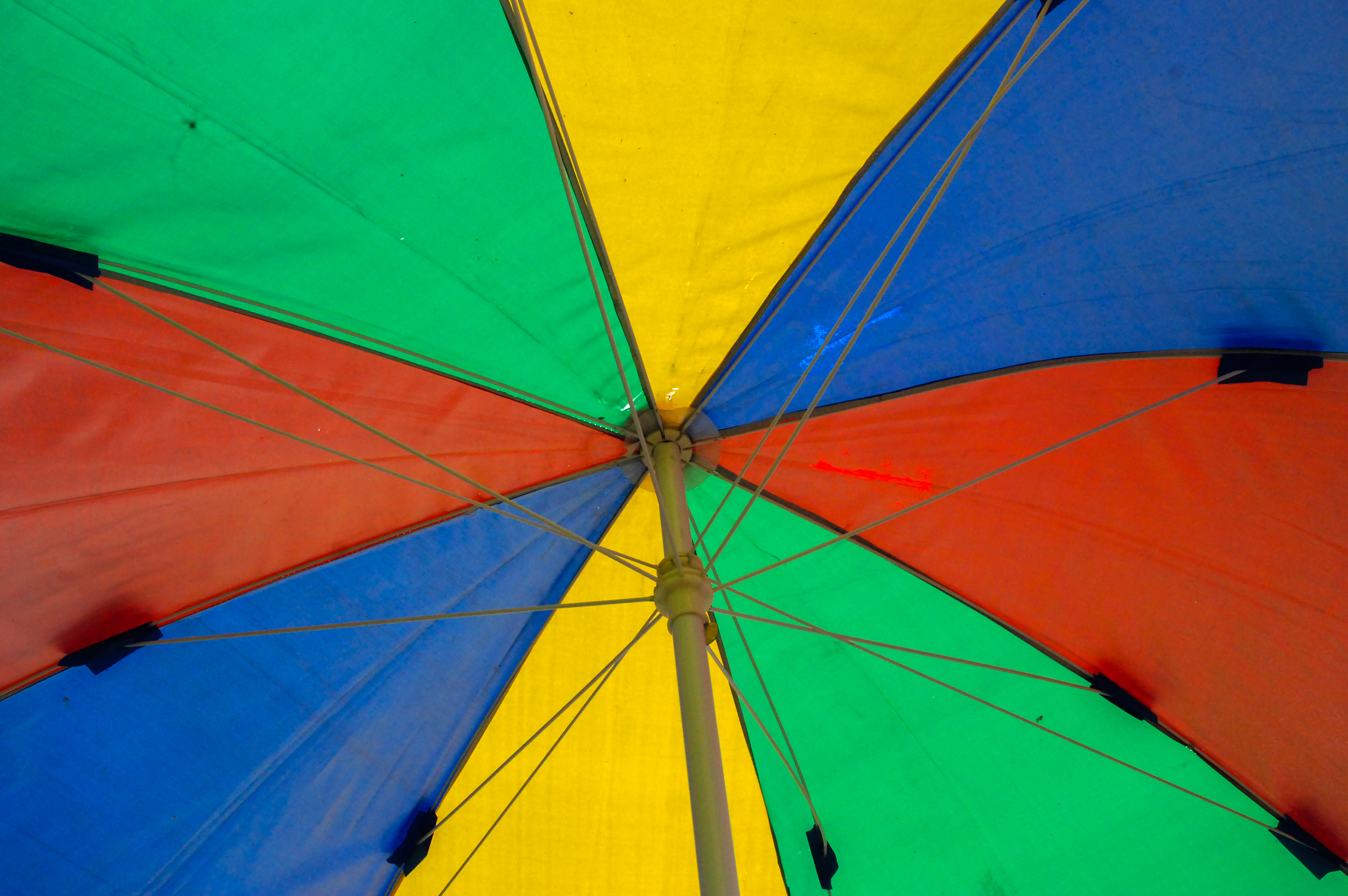 Where is my umbrella she asked. Colorful object.