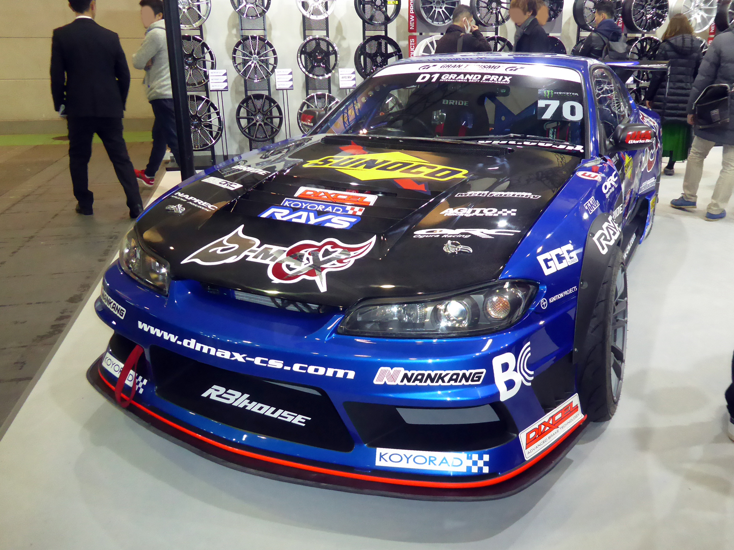 国内産S15シルビア　※競技用FRPハーフバンパー　D1GP　D1lights　FDJ軽量化　レース　ドリフト　グリップ　公道不可