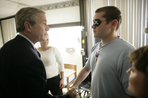 File:President Bush Awards Purple Heart to Matt James.jpg