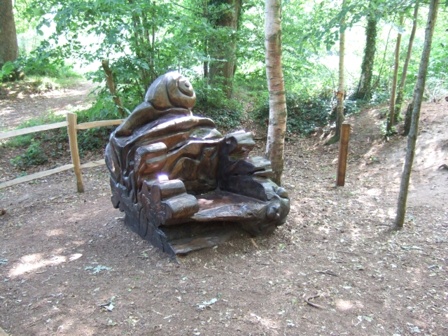 Seat in outdoor classroom at Stover Country Park - geograph.org.uk - 1371799