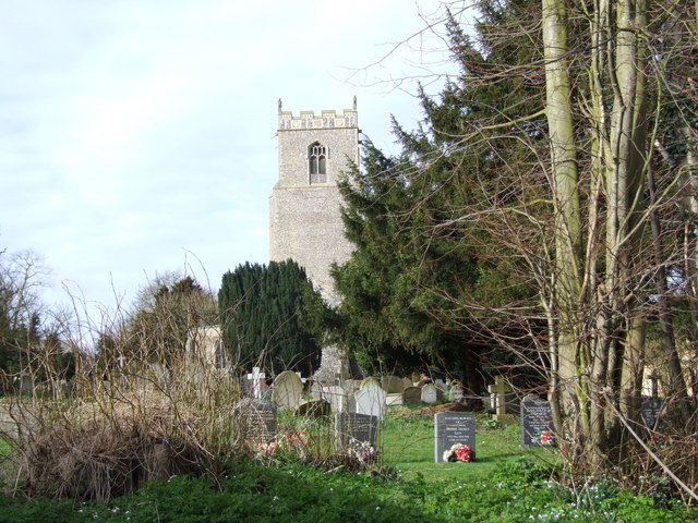 File:Tibenham Graveyard and Church - geograph.org.uk - 350482.jpg