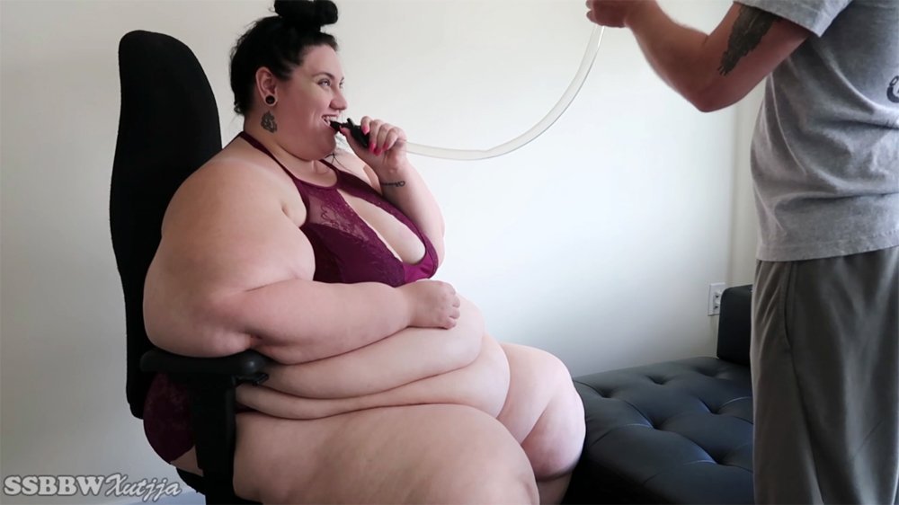 Ssbbw funnel feeding 💖 Obese woman leaves This Morning viewe