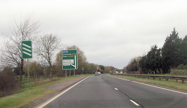 File:Approaching road junction at Calcott - geograph.org.uk - 3433533.jpg