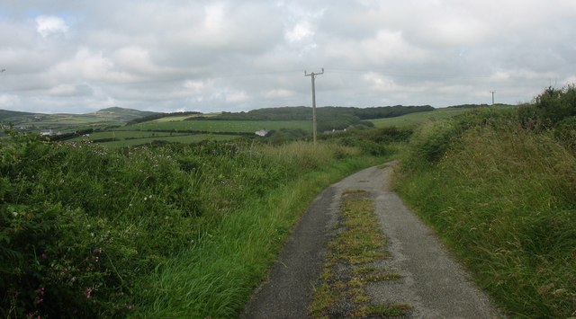 File:Bend in the road west of Ty Mawr - geograph.org.uk - 1400911.jpg