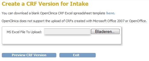 Create new version of CRF