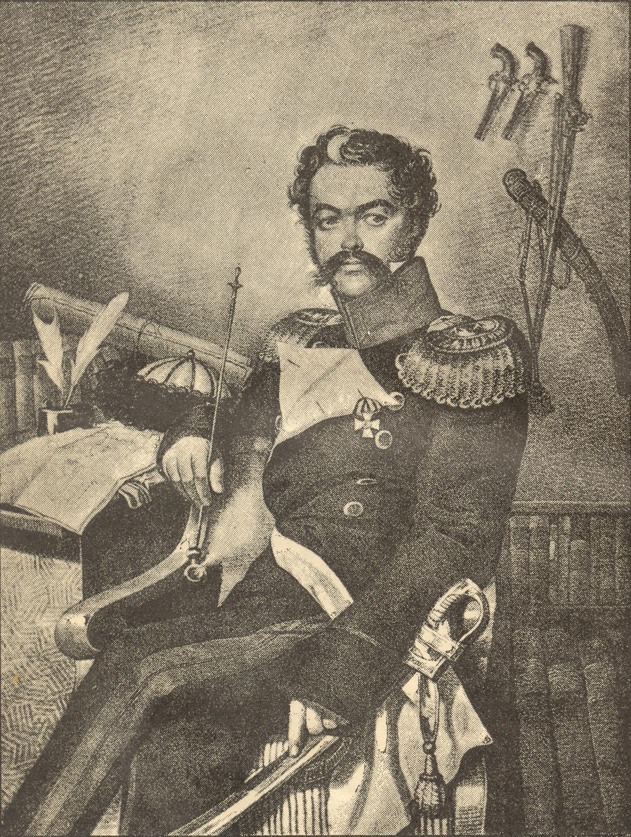 Денис Васильевич Давыдов гравюра 1822