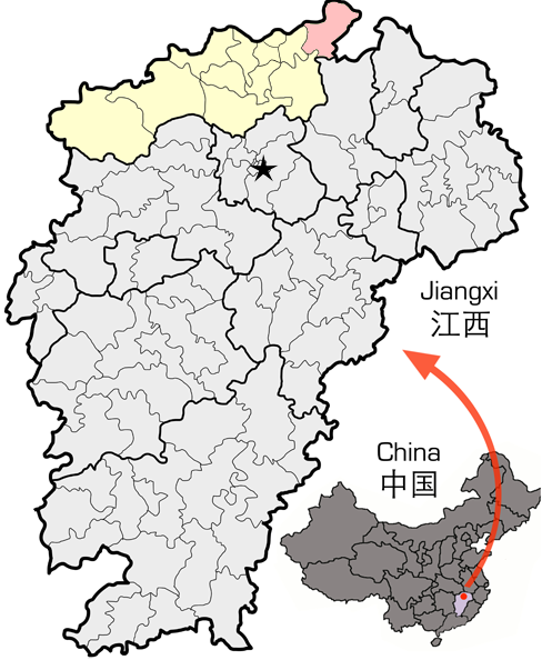 File:Location of Pengze Jiujiang within Jiangxi.png