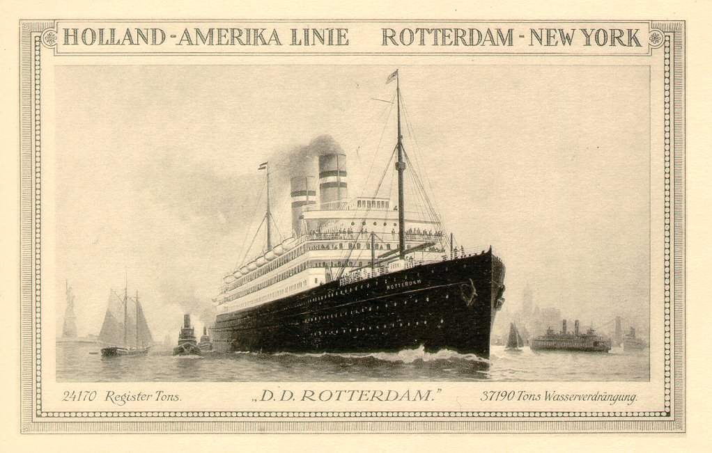 #php.00432 Photo SS ROTTERDAM HOLLAND AMERICA LINE 1908 PAQUEBOT OCEAN LINER 