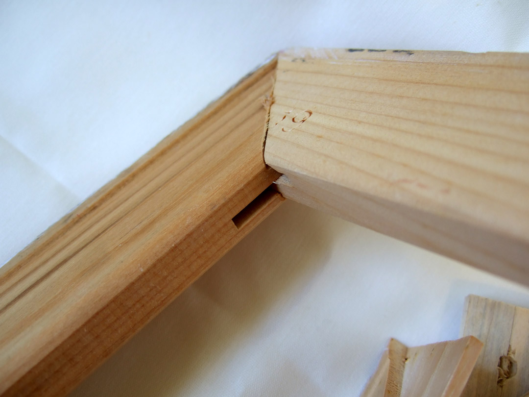 wooden stretcher frame