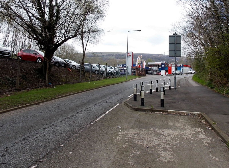 File:Traffic calming on Maendy Way opposite Colley Motors, Cwmbran - geograph.org.uk - 3926430.jpg