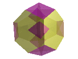 Octahedron-first parallel projection into 3 dimensions, with octahedral cells highlighted Truncated16cell-trunc-tetrahedron-small.gif