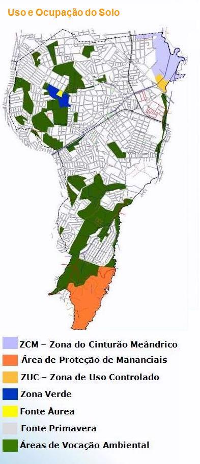 Mapa do uso intraurbano em Americana-SP