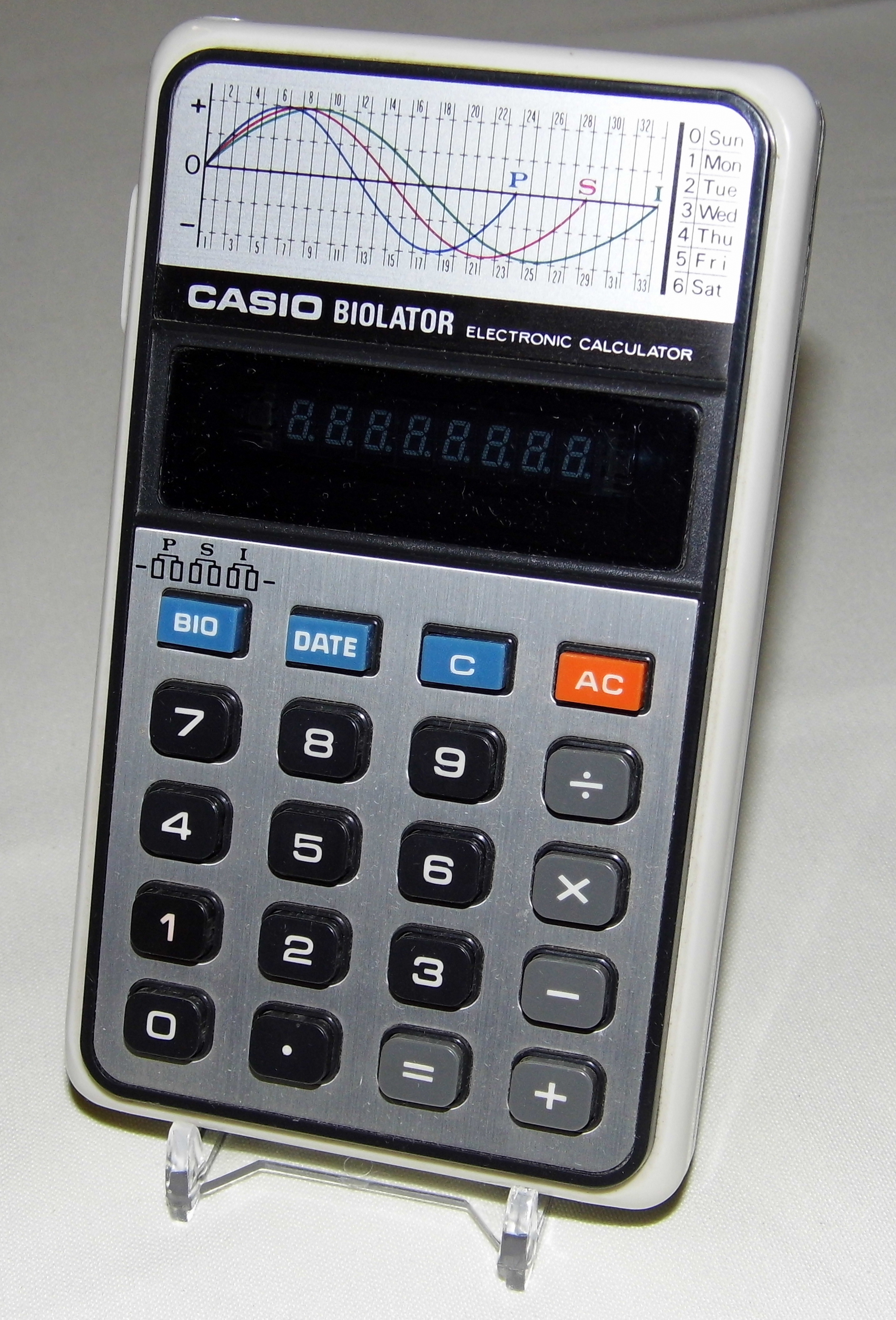 VINTAGE Casio WJ-20 Electronic Calculator 12 Digit LCD 50 LUX SOLAR Japan WHITE 