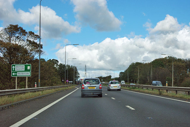 File:A1 - approaching the turning for Skelbrooke - geograph.org.uk - 2646343.jpg