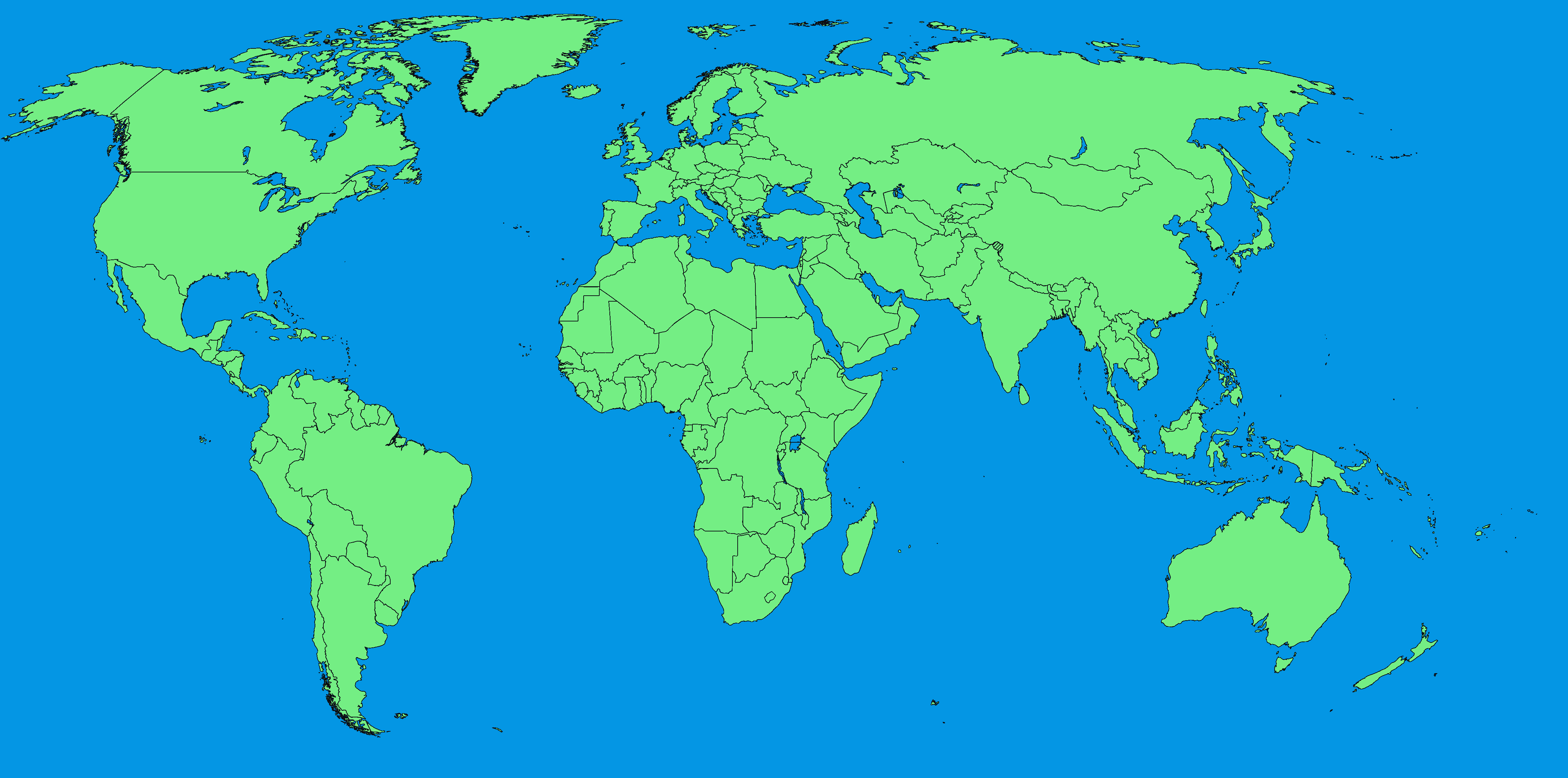 File A Large Blank World Map With Oceans Marked In Blue Edited Png