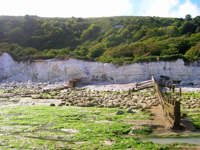 Cliffs at Holywell - geograph.org.uk - 905695