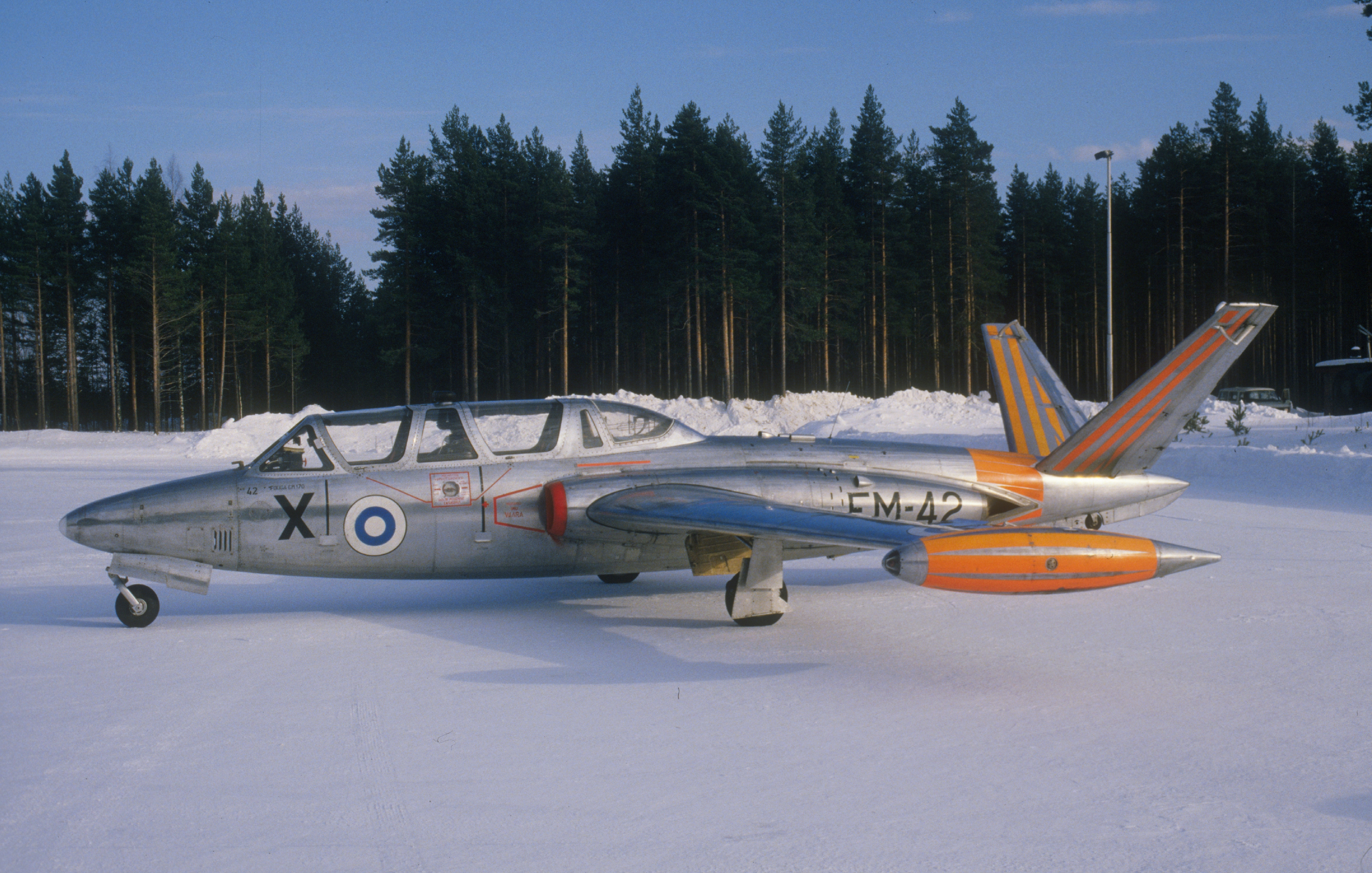 File:Fouga CM-170 Magister at Kuorevesi, March 1987 (34072944766).jpg -  Wikimedia Commons