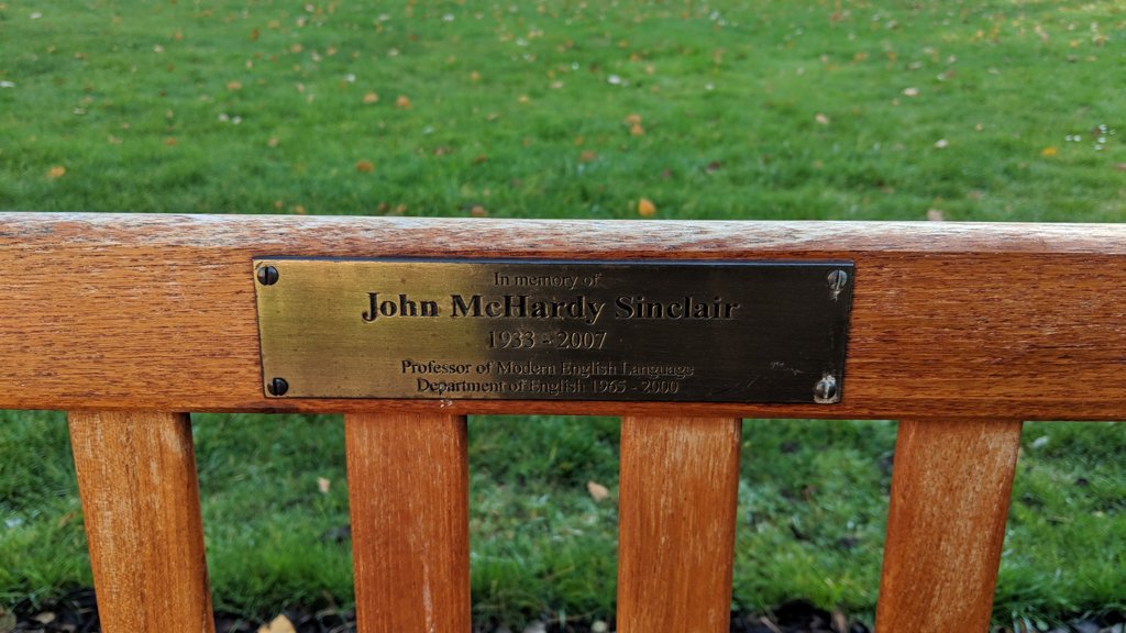 Commemorative plaque on the Birmingham University campus