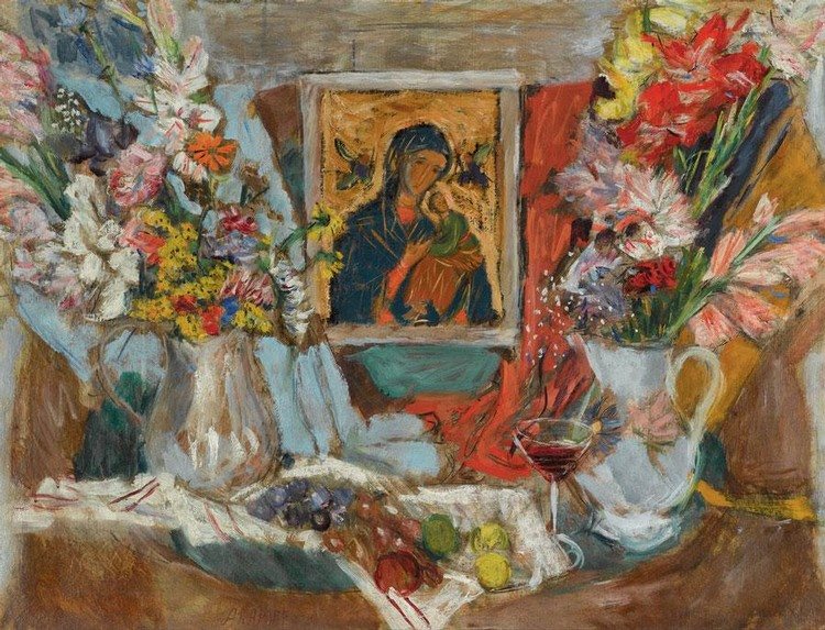 File:Still Life with Flowers and Icon2.jpg