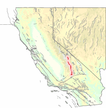 Image result for sierra nevada fault line map