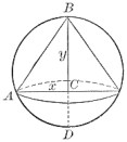 Cone inscribed in sphere.