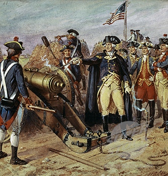 Washington firing the first gun