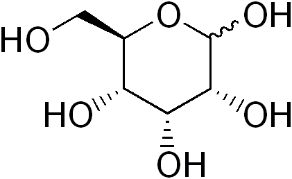 Stereo structural formula of (6R)-allopyranose