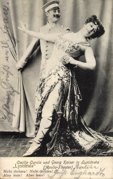 File:Cecilie Carola und Georg Kaiser in Lysistrata, Apollo Theater Berlin, c. 1903.jpg