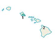 Hawaïaanse congresdistricten sinds 2003