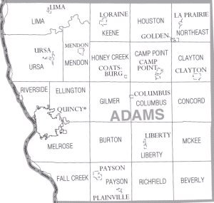 Map of Adams County Illinois