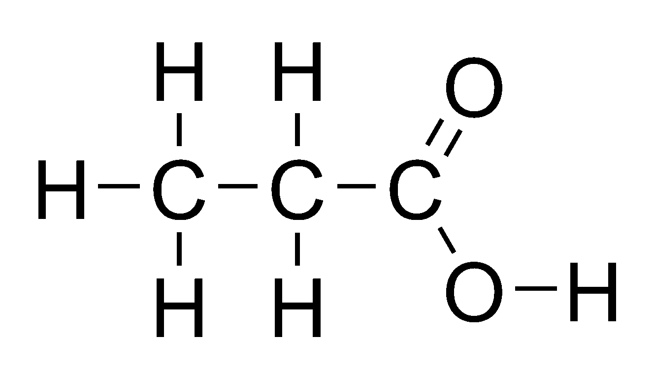 File Propionic Acid Flat Structure Png Wikimedia Commons