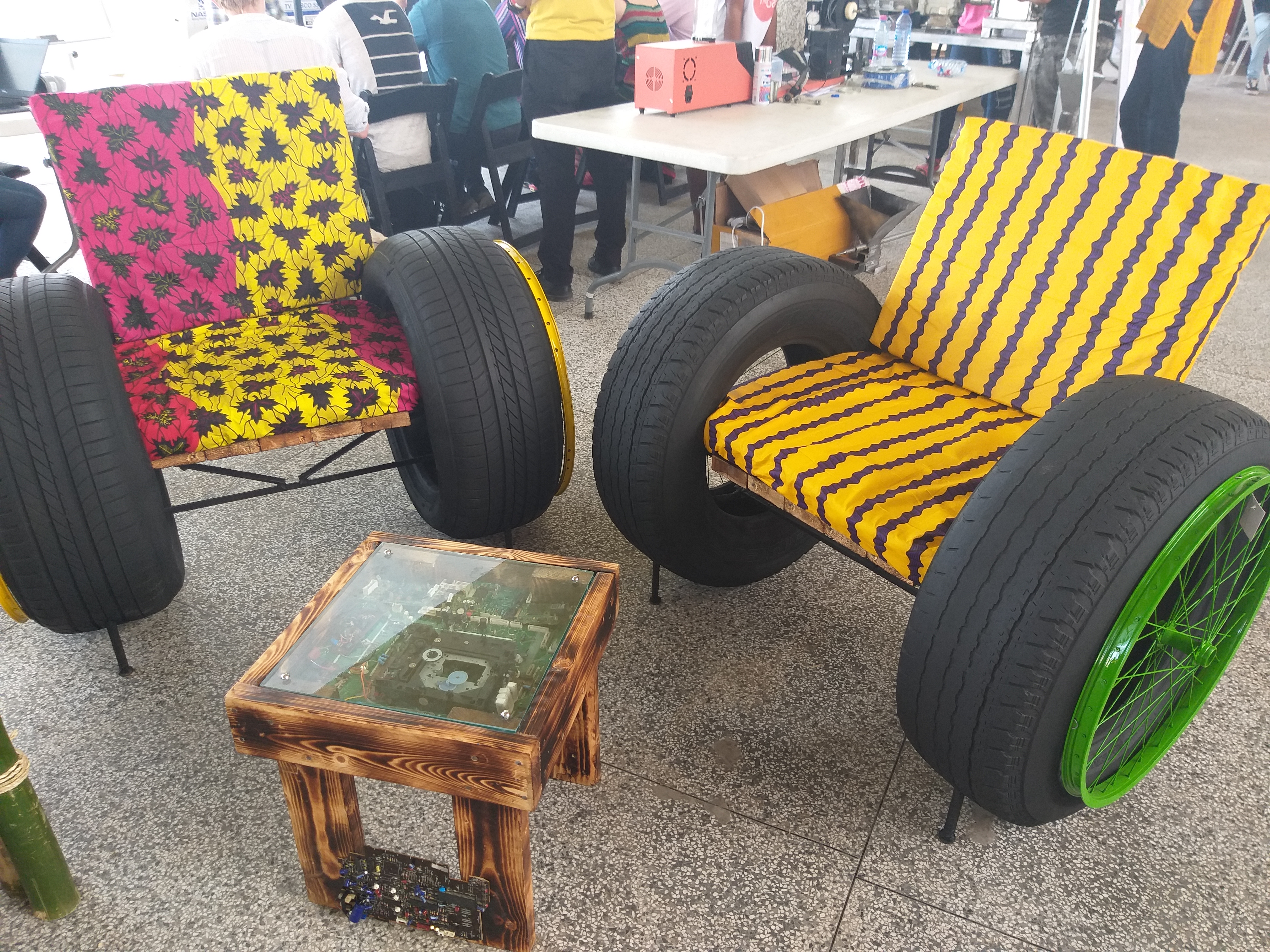 chairs made out of tires