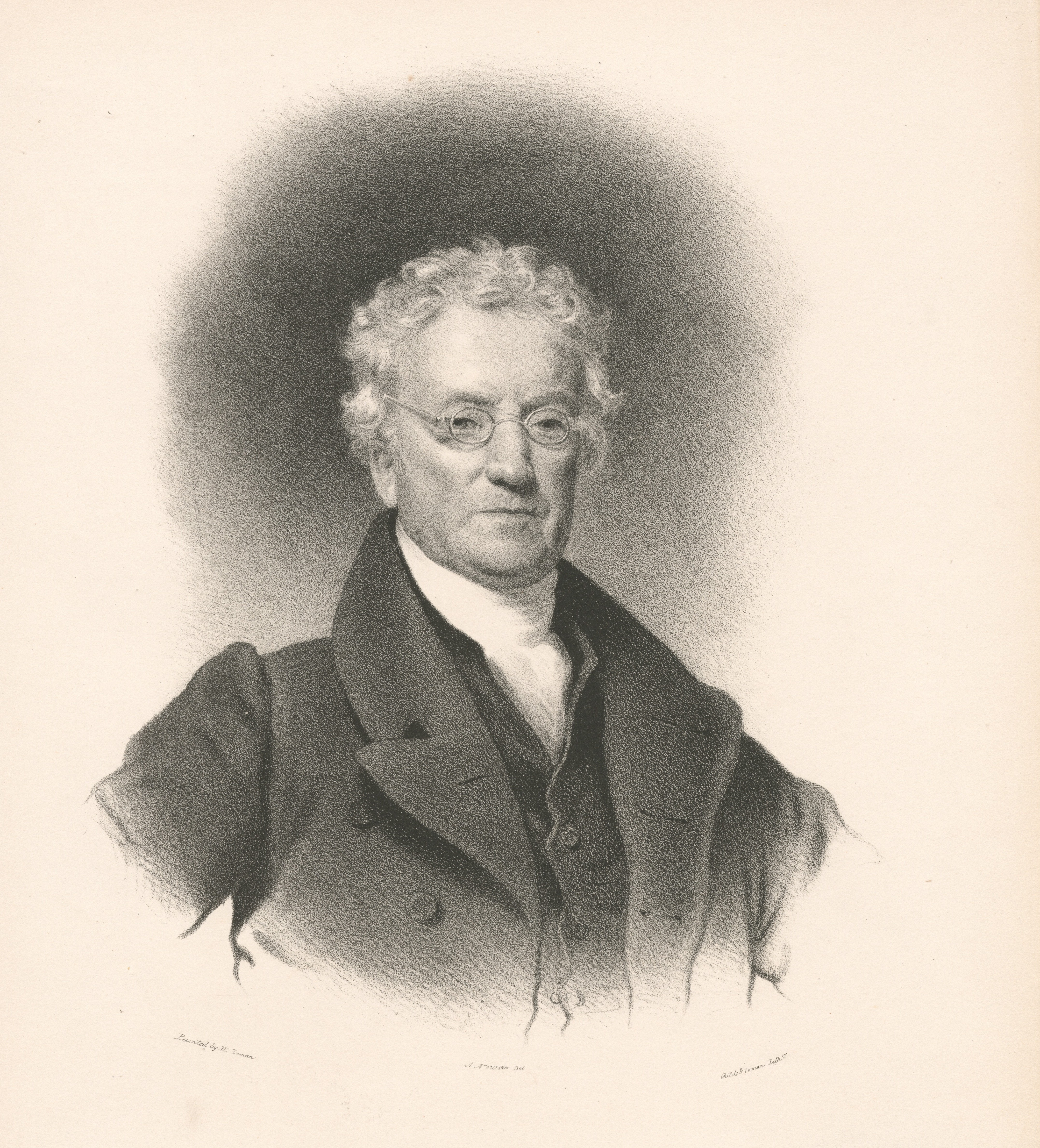 Engraving of Rawle in 1832