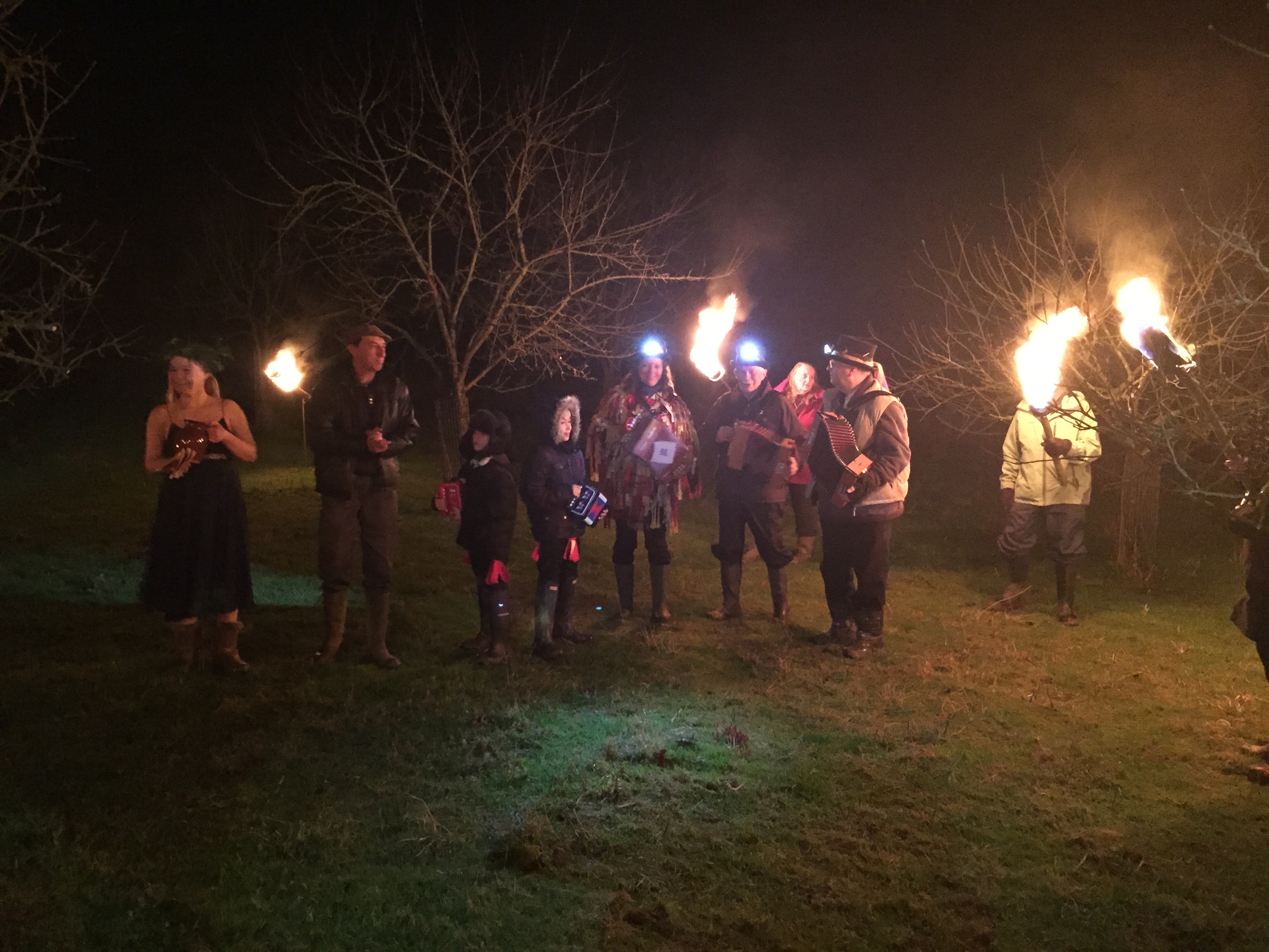 An image from a wassailing event, a keen part of modern cider folklore.