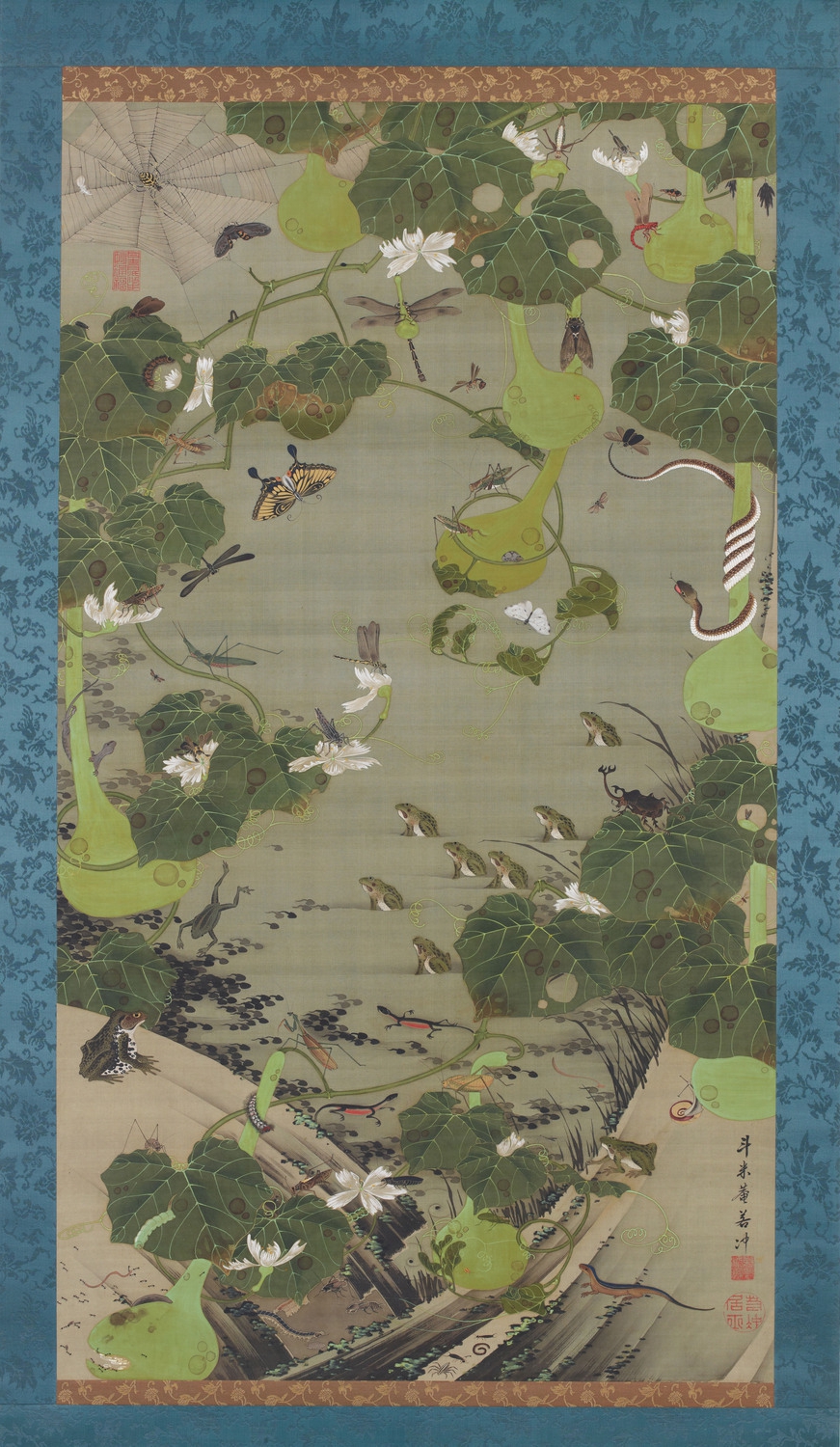 'Pond and Insects' from the 'Colorful Realm of Living Beings' by Ito Jakuchu.jpg