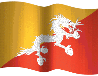 Animated Flag of Bhutan.gif