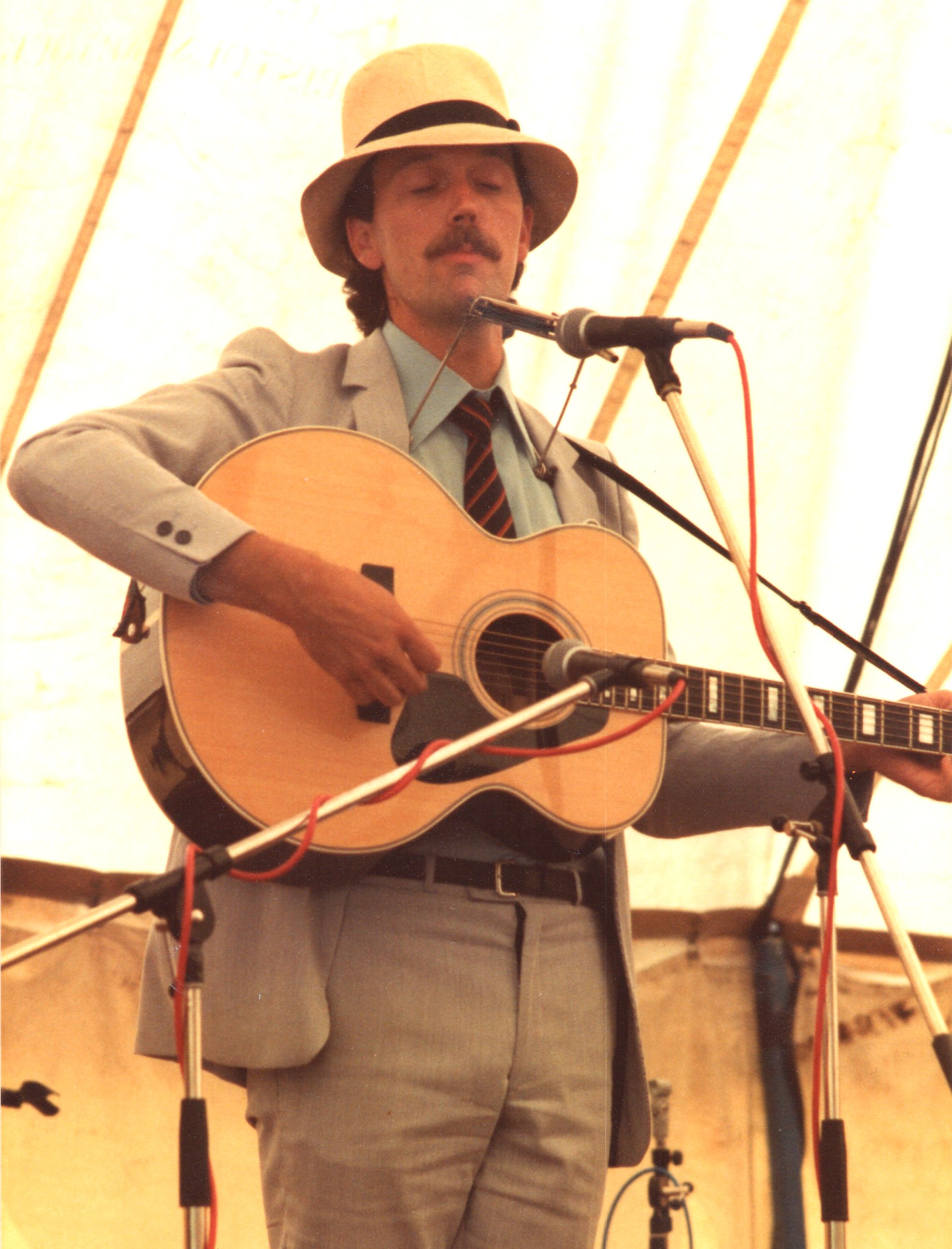 Cookman on stage at the 1982 [[Trowbridge Village Pump Festival