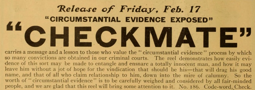 An advertisement for Checkmate