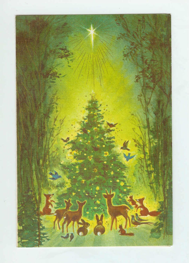 1950s christmas card