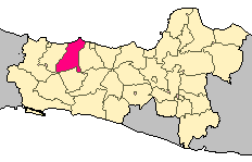Locatie van Pemalang in Midden-Java