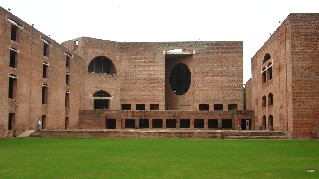 Louis Kahn Plaza, the main central space in the old campus at IIM in Ahmedabad, India